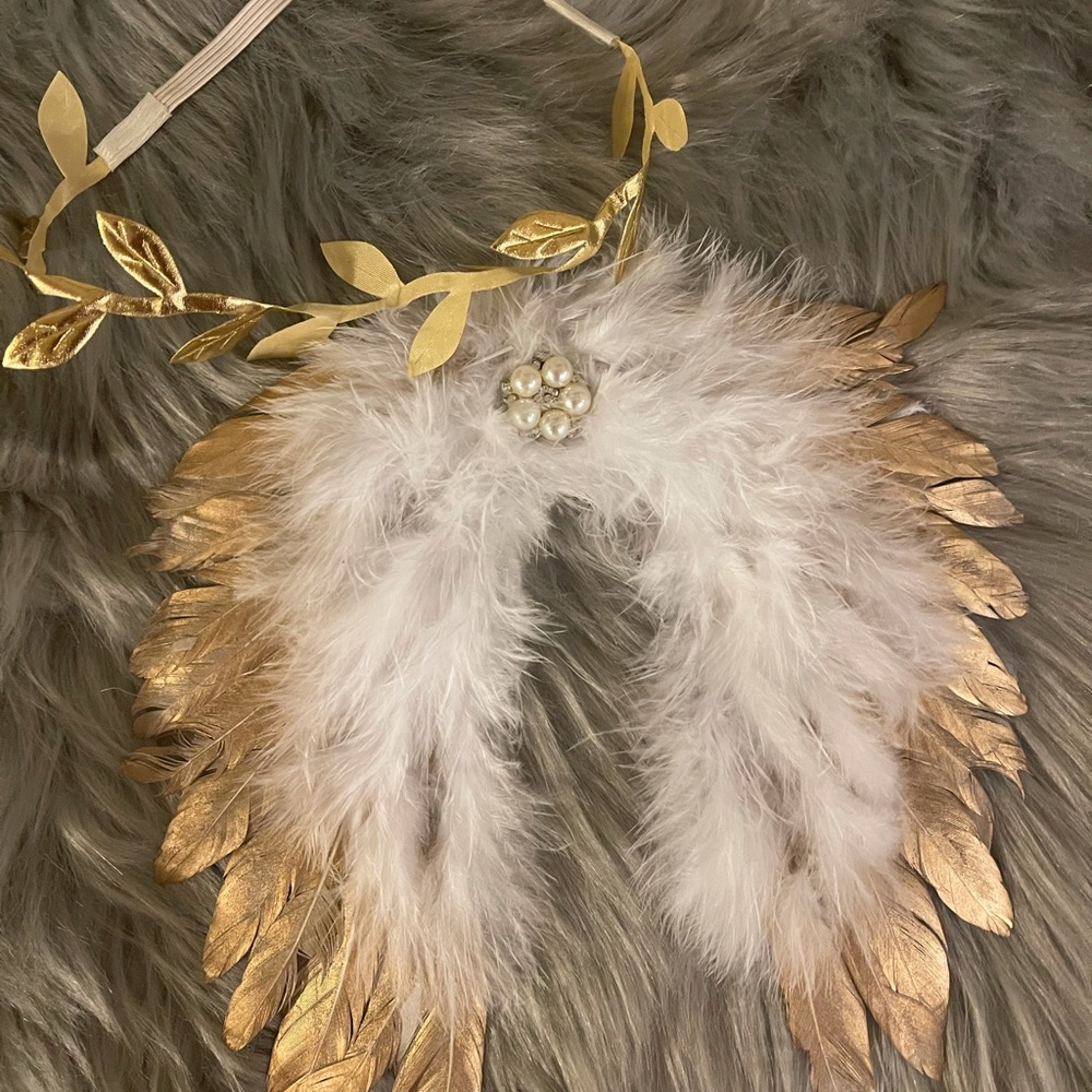 Newborn size Angel Wing Prop. Head band.